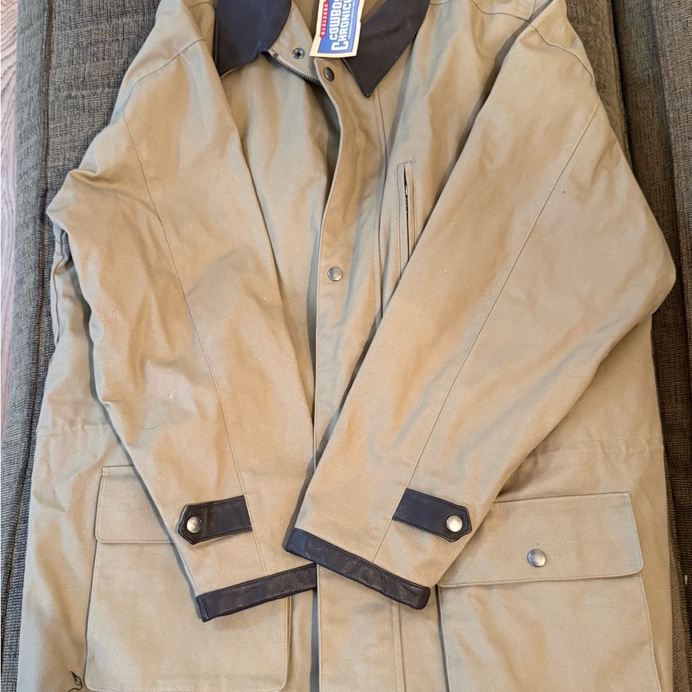 Marlboro Khaki Jacket with Leather Details